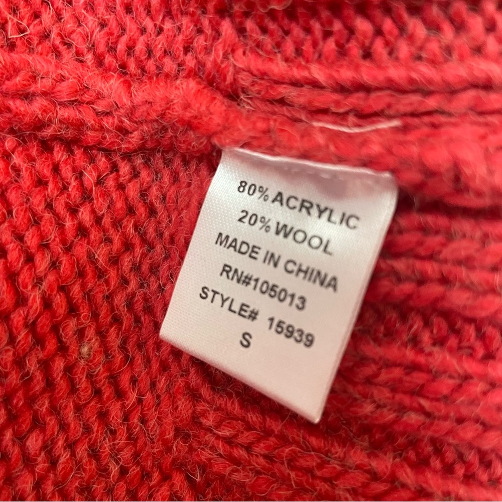 Andree By Unit Colorblock Cardigan Open Front Pockets NWT Women’s Small - Picture 3 of 4